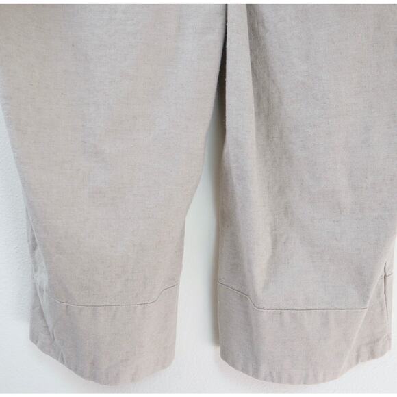 Lane Bryant Size 24 Linen Blend Slim Ankle Mid Rise Elastic Waist Beige - Picture 8 of 9